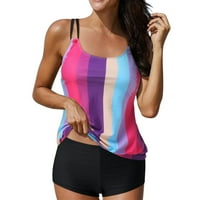 Ljetna moda na skladištu Rainbow Ispiši Split gradijent plus veličina ruffle kupaći kostim bikini Velikim